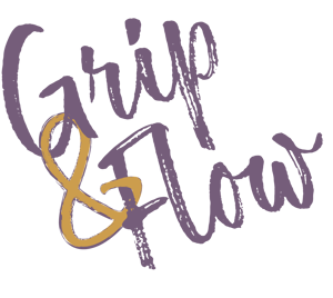 Grip and Flow Digital with purple flowing text